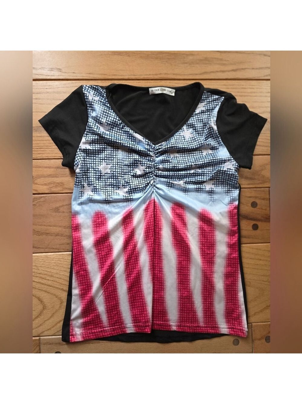 Patriotic Ruched T Shirt